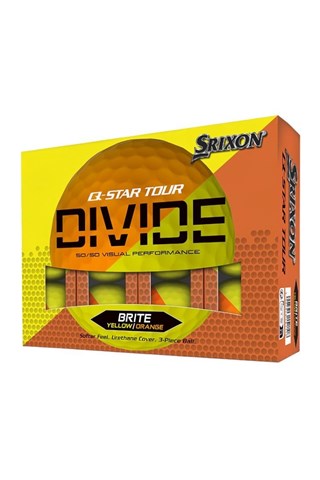 Picture of Srixon zns Q-Star Tour Divide Golf Balls -Dozen -Brite Yellow / Orange