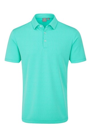 Picture of Ping Men's Halcyon Honeycomb Polo Shirt - Aruba Blue Multi