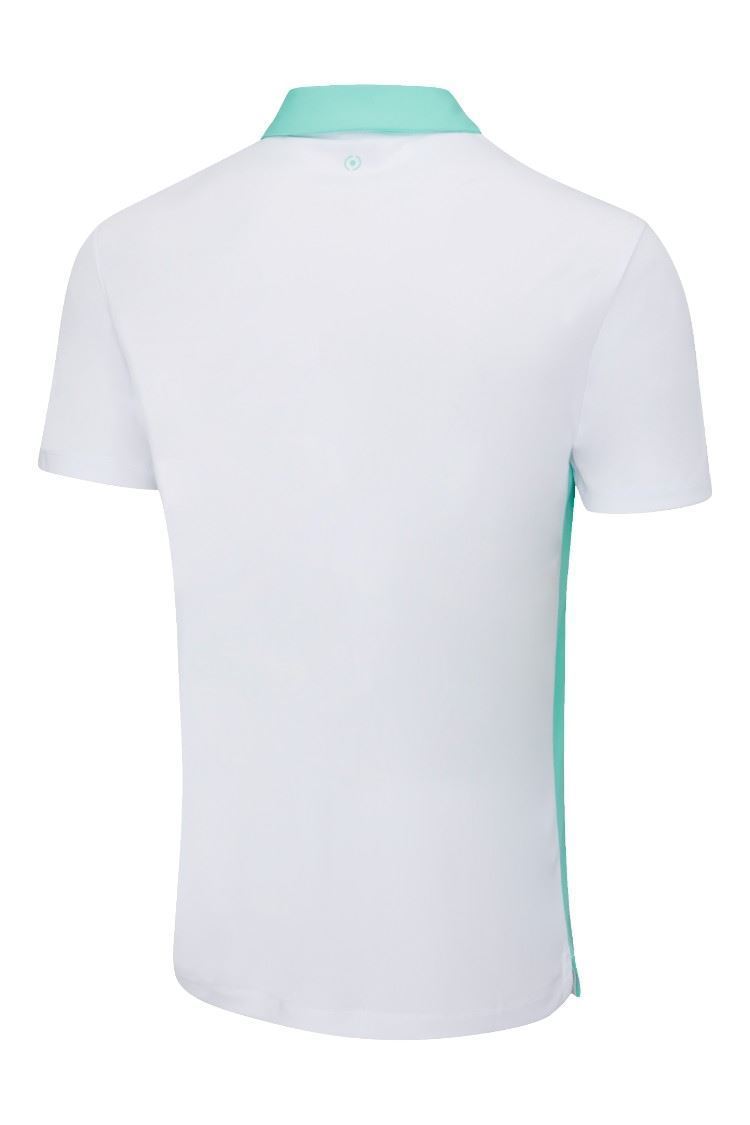 Picture of Ping Men's Bodi Colour Block Polo Shirt - Aruba Blue / White