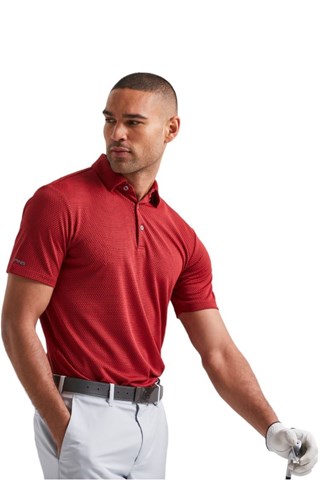 Picture of Ping zns  Men's Halcyon Honeycomb Polo Shirt - Rich Red Multi