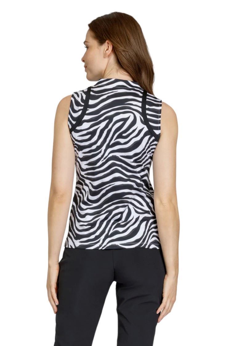 Picture of Tail Ladies Vane Sleeveless Funnel Top - Painted Zebra