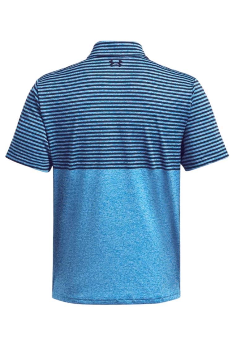 Picture of Under Armour Men's UA Playoff 3.0 Stripe Polo Shirt - Photon Blue / Midnight Navy 407