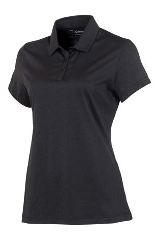 Show details for Sunice Ladies Denise Short Sleeve Polo Shirt - Black / Charcoal