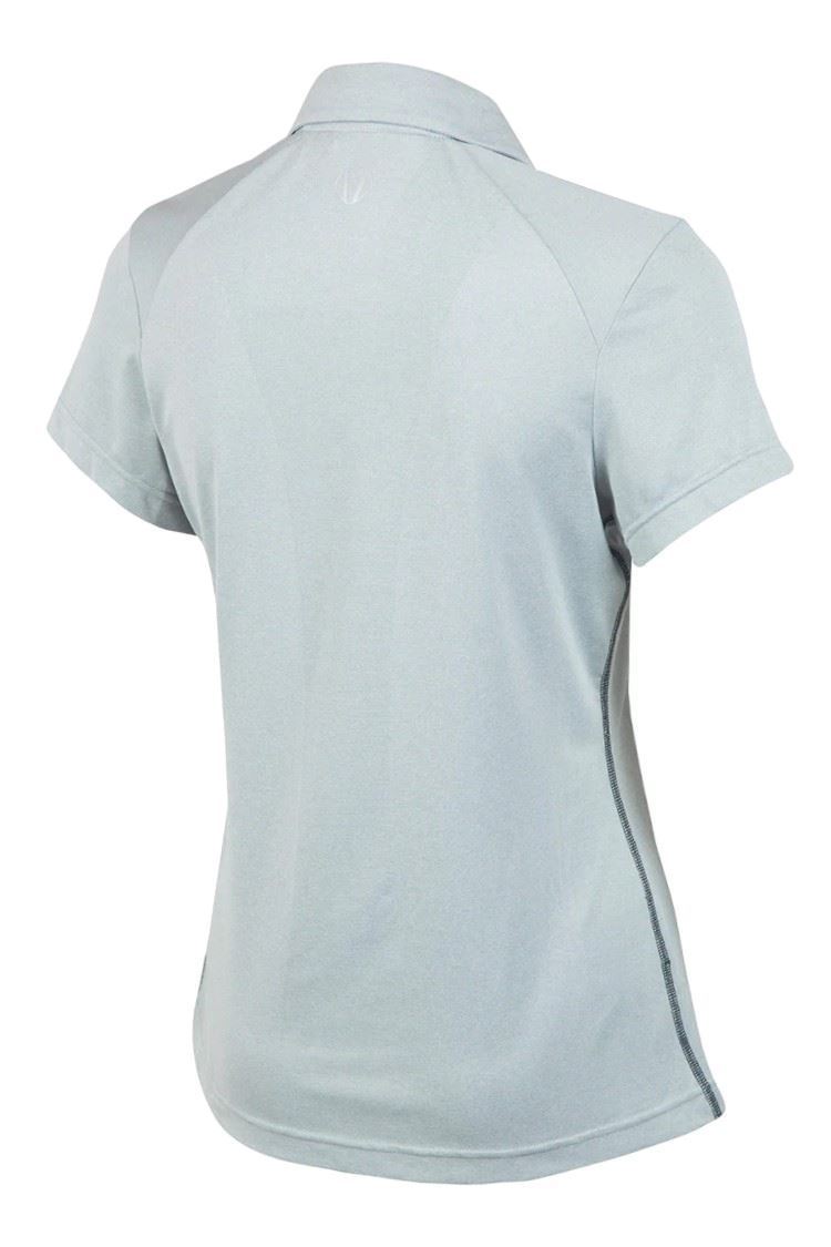 Picture of Sunice Ladies Denise Short Sleeve Polo Shirt - Magnesium / Black