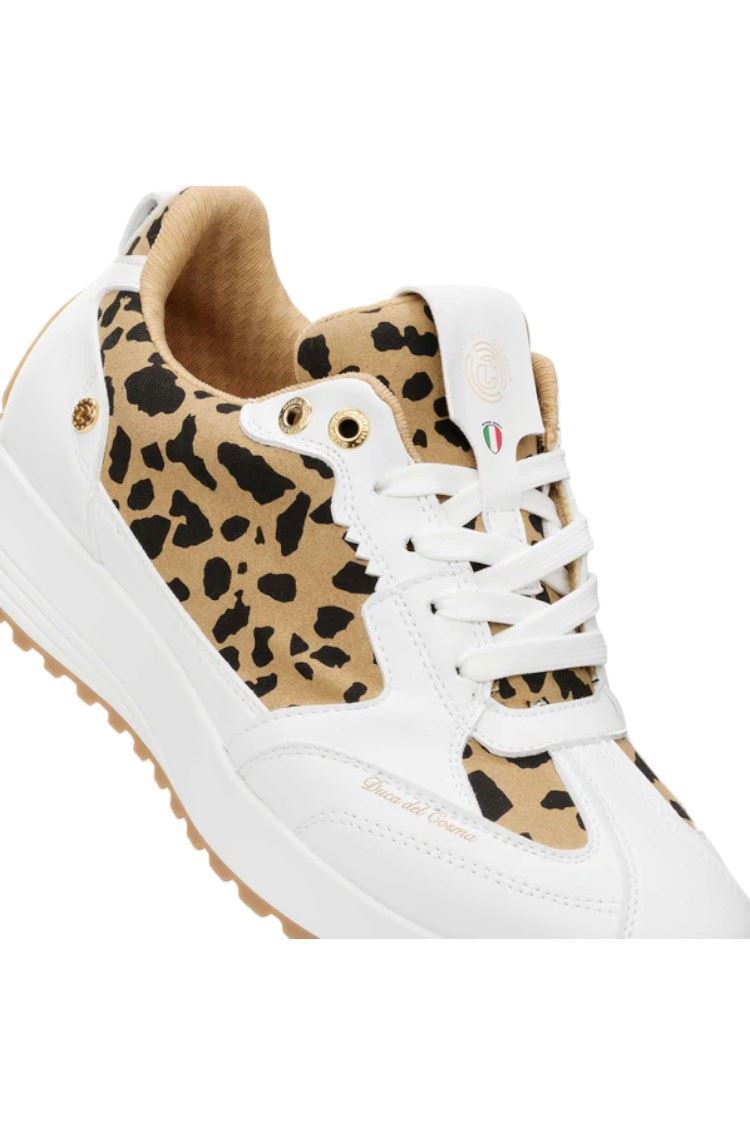 Picture of Duca Del Cosma zns Ladies Aviva Golf Shoes - White / Cheetah
