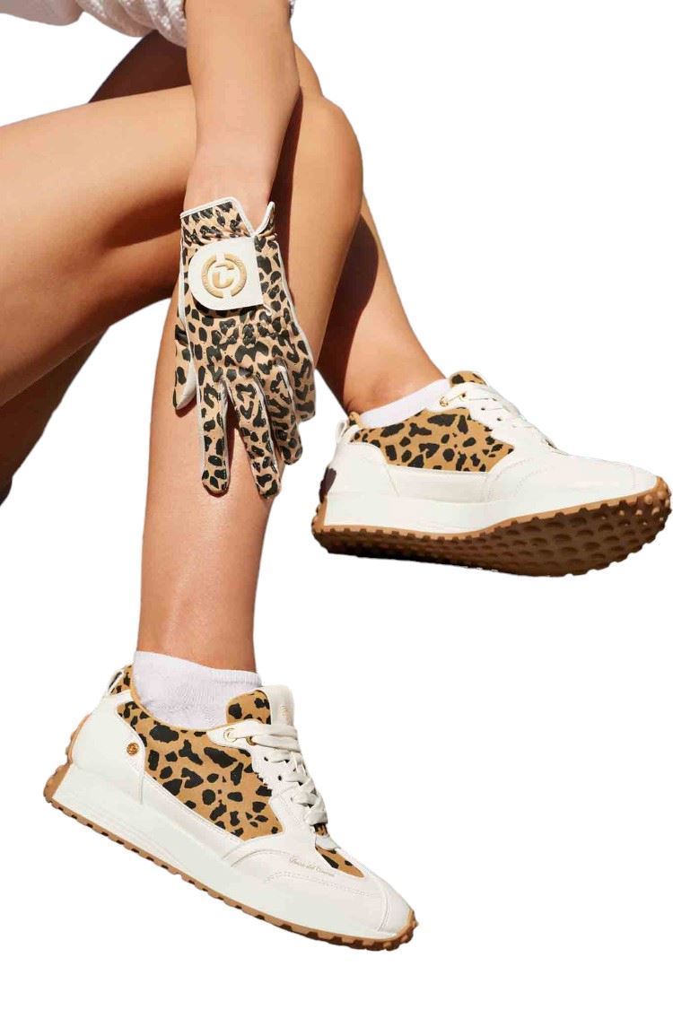 Picture of Duca Del Cosma zns Ladies Aviva Golf Shoes - White / Cheetah