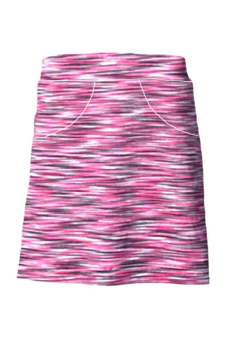 Picture of JRB Golf Ladies Sub 70 Pull On Golf Skort - Pink Linear