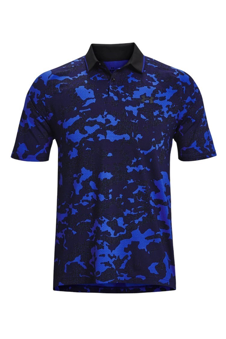Picture of Under Armour zns Men's UA Iso - Chill Charged Camo Polo Shirt - Blue 456