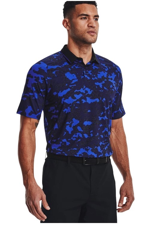 Under Armour Men s UA Iso Chill Charged Camo Polo Shirt Blue 456 1373692