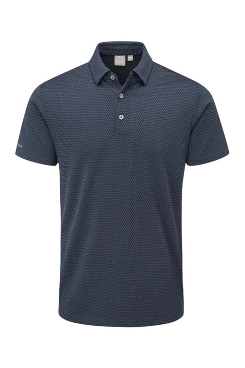 Ping Men s Halcyon Honeycomb Polo Shirt Oxford Blue Multi P03461