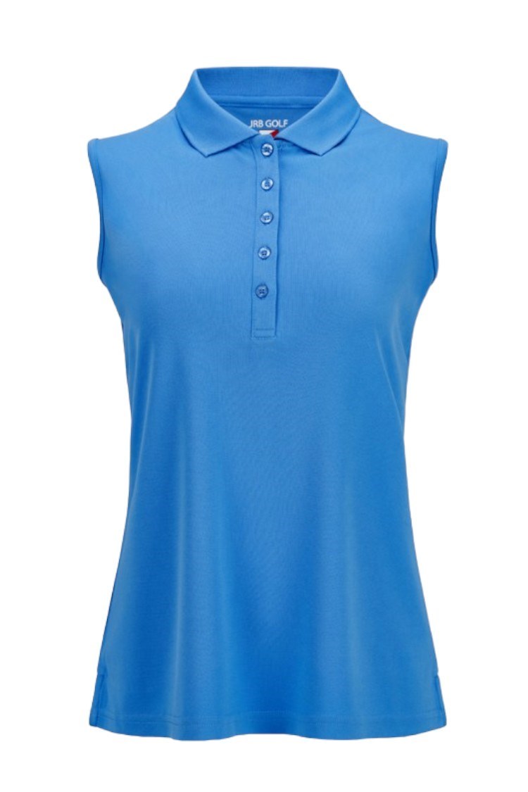 Ladies sleeveless polo tops best sale