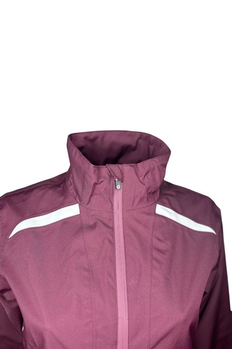 Picture of Sunderland of Scotland zns Ladies KIlly Waterproof Golf Jacket - Mulberry / White