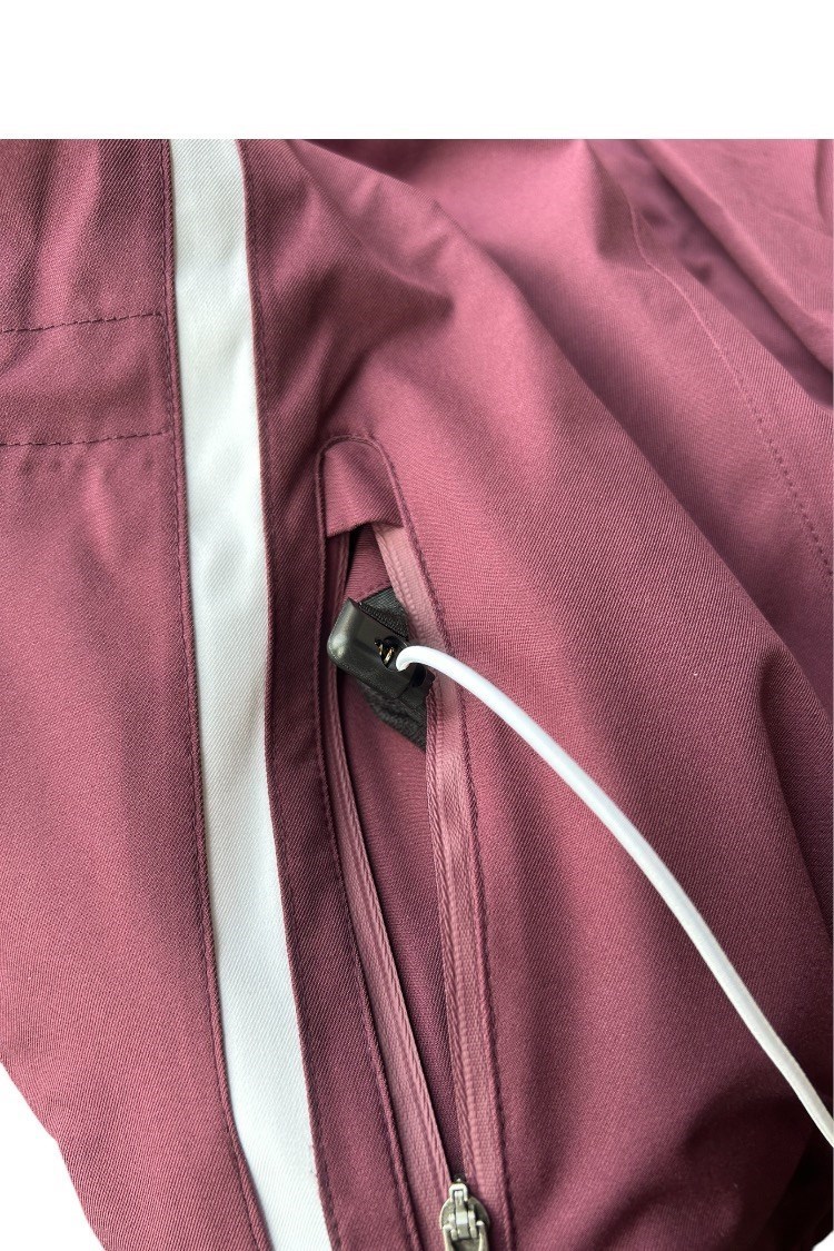 Picture of Sunderland of Scotland zns Ladies KIlly Waterproof Golf Jacket - Mulberry / White