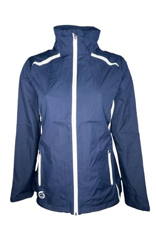 Picture of Sunderland of Scotland Ladies Killy Waterproof Golf Jacket - Navy / White (XXL ONLY)