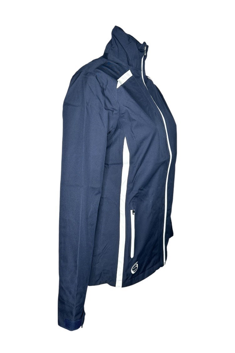Picture of Sunderland of Scotland Ladies Killy Waterproof Golf Jacket - Navy / White (XXL ONLY)