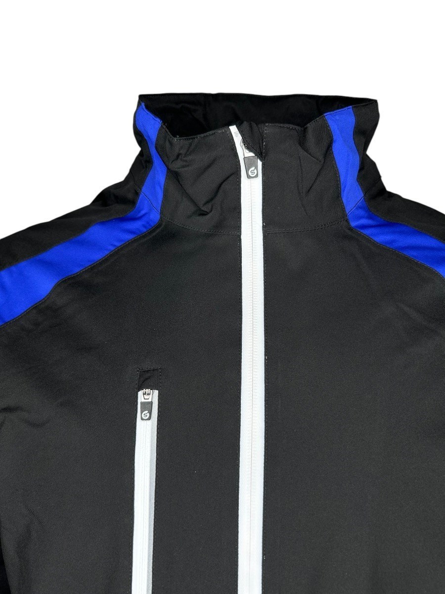 Picture of Sunderland of Scotland Men's Valberg Waterproof Jacket - Black / Electric Blue / White