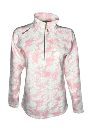 Picture of Sunice Ladies Megan 1/4 Zip Pullover - Orchid Pink Crushed Petal Print - MEDIUM ONLY