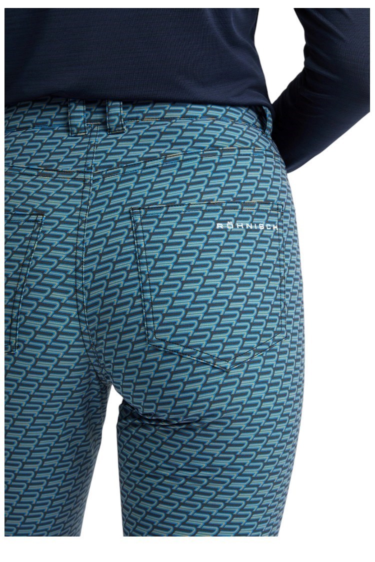 Picture of Rohnisch Ladies Chie Brushed Pants - Black Retro R Mono