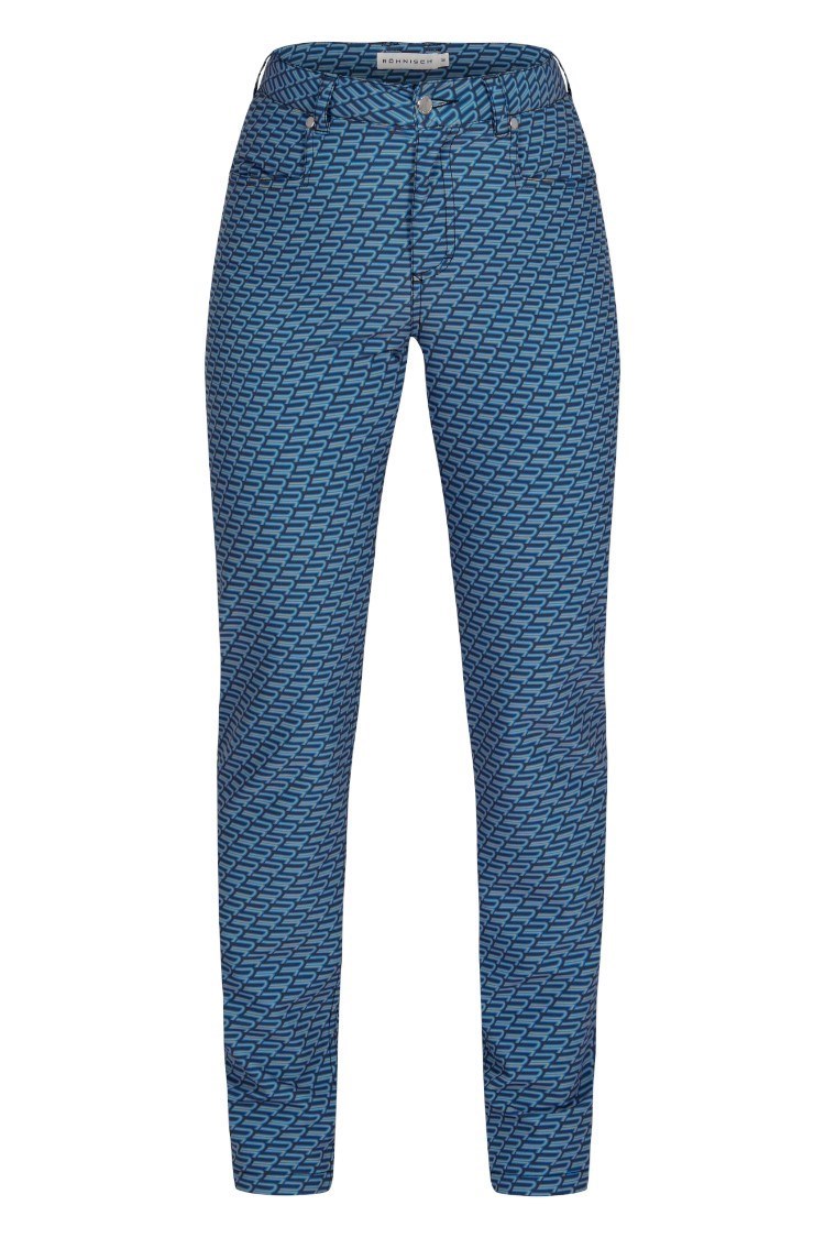 Picture of Rohnisch Ladies Chie Brushed Pants - Black Retro R Mono