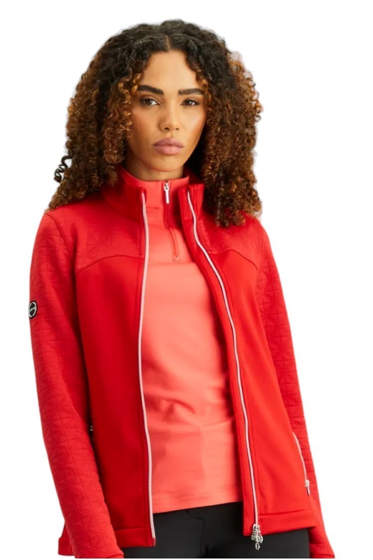 Picture of Ping zns Ladies Carolina Full Zip Fleece Jacket - Poinsetta