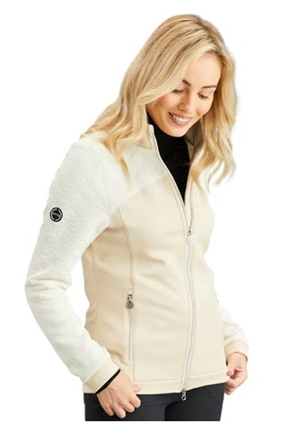 Show details for Ping Ladies Carolina Full Zip Fleece Jacket - Antique White / Sand - UK 14 ONLY