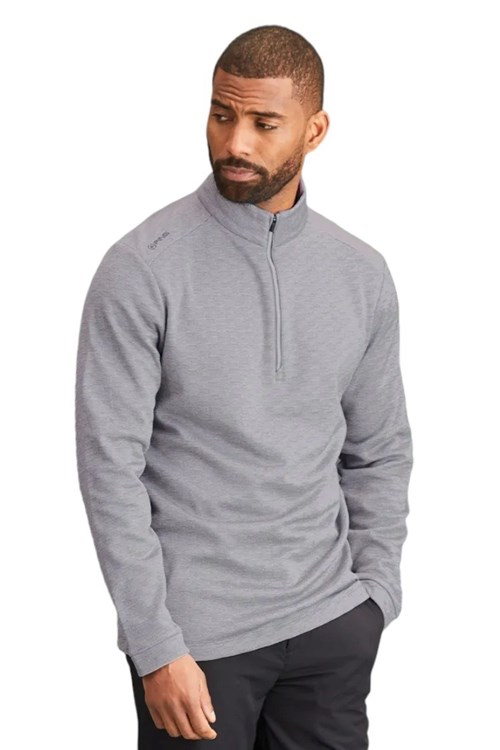 Ping Men's Bexton Half Zip Fleece Quiet Grey Multi 03703