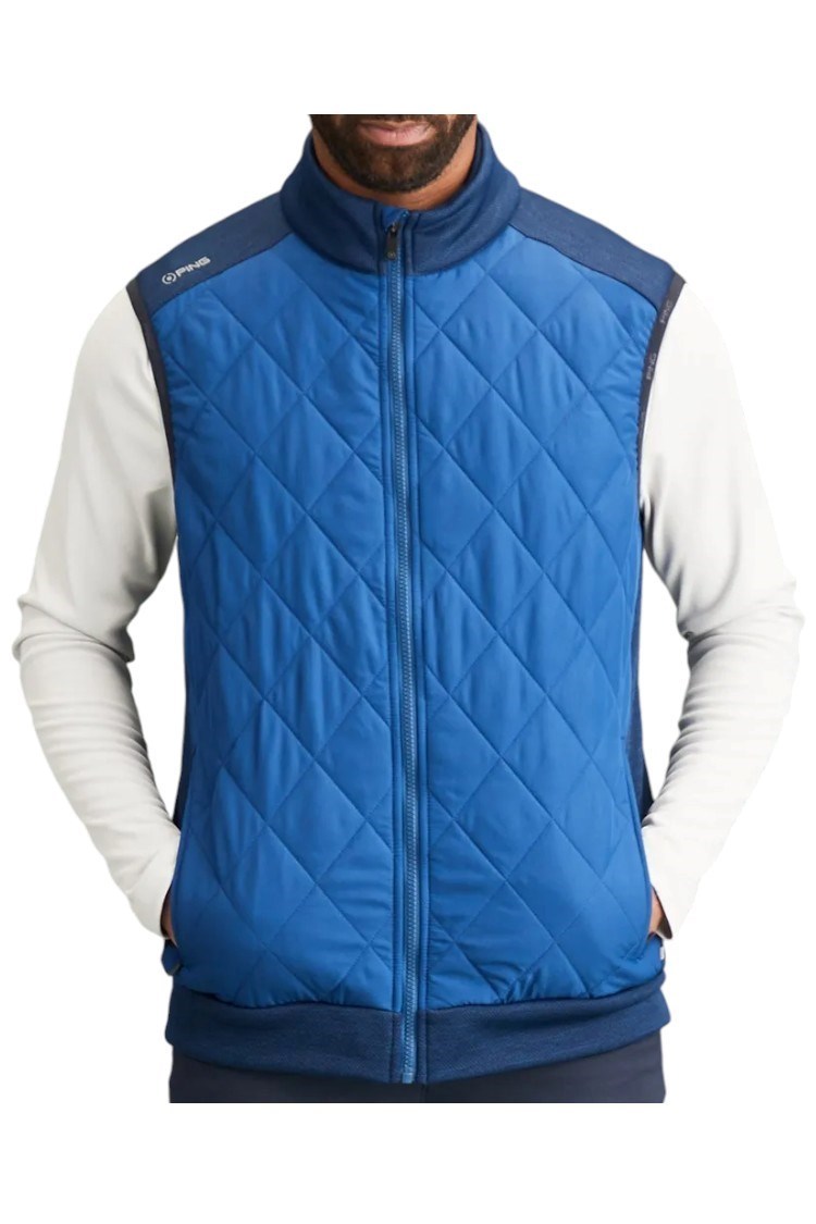 Picture of Ping zns Men's Aaran Quilted Vest / Gilet - Inky Marl / Inky