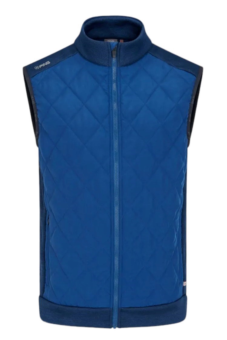 Picture of Ping zns Men's Aaran Quilted Vest / Gilet - Inky Marl / Inky