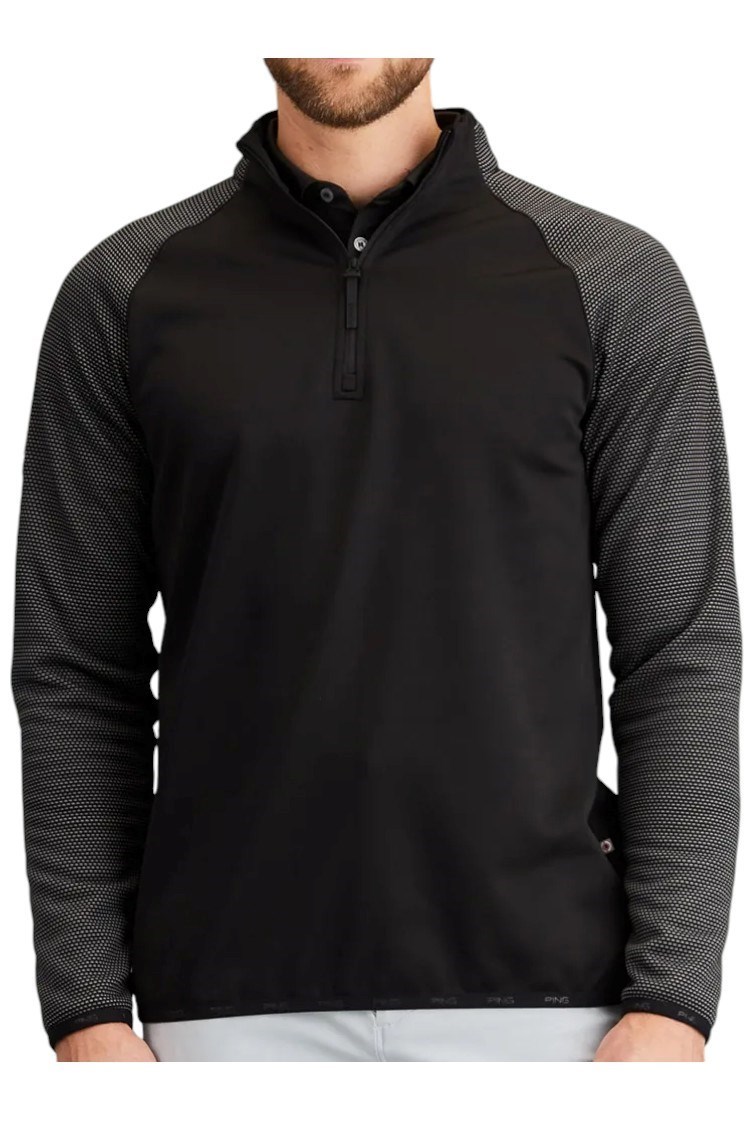 Picture of Ping Men's Astle Colour Block Fleece - Black - XXL ONLY