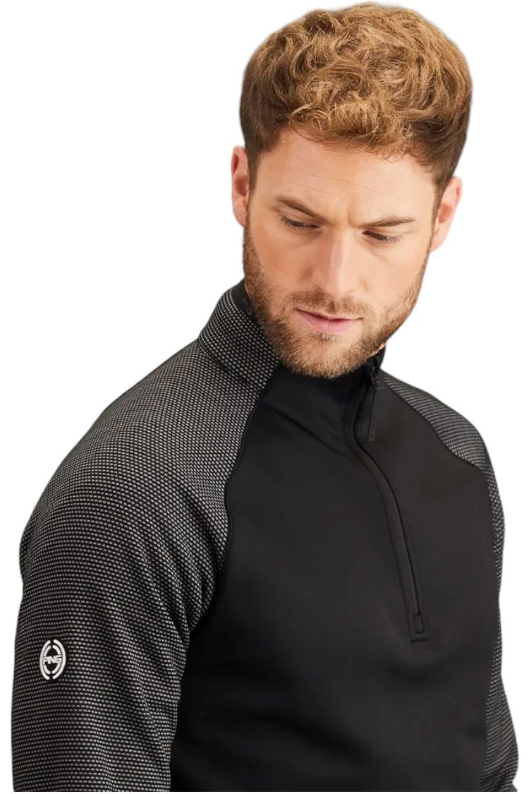 Picture of Ping Men's Astle Colour Block Fleece - Black - XXL ONLY