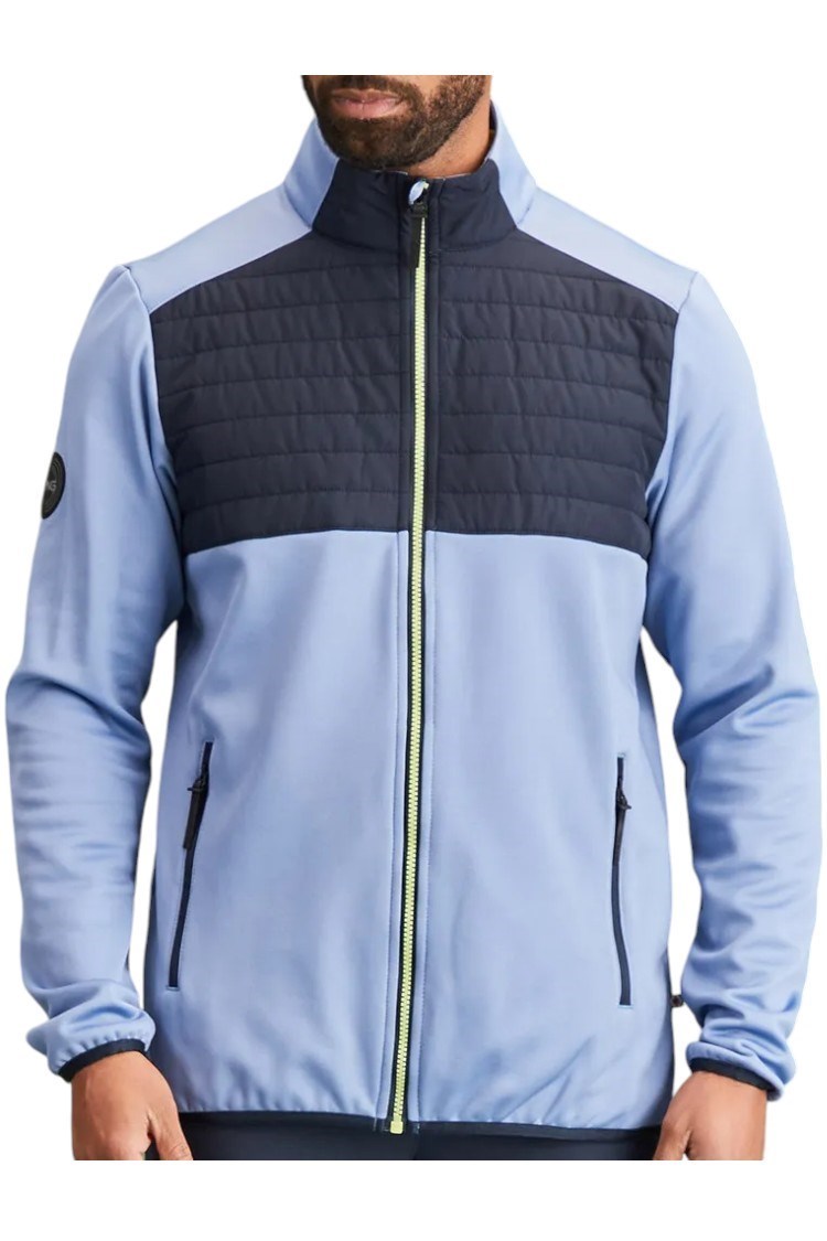 Picture of Ping zns Men's Firth Hybrid Fleece Jacket - Airforce / Navy - LARGE ONLY