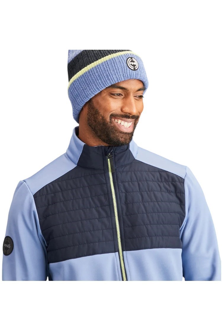 Picture of Ping zns Men's Firth Hybrid Fleece Jacket - Airforce / Navy - LARGE ONLY