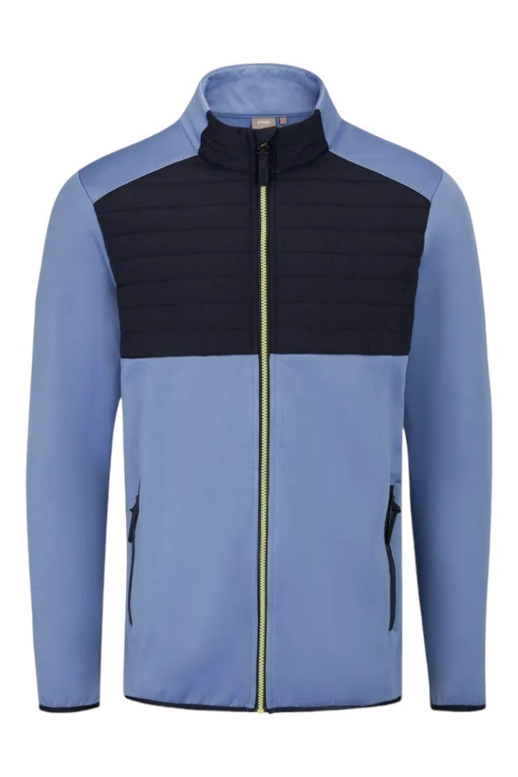 Picture of Ping zns Men's Firth Hybrid Fleece Jacket - Airforce / Navy - LARGE ONLY