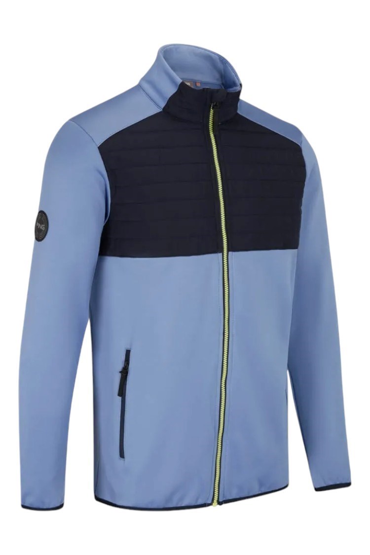 Picture of Ping zns Men's Firth Hybrid Fleece Jacket - Airforce / Navy - LARGE ONLY