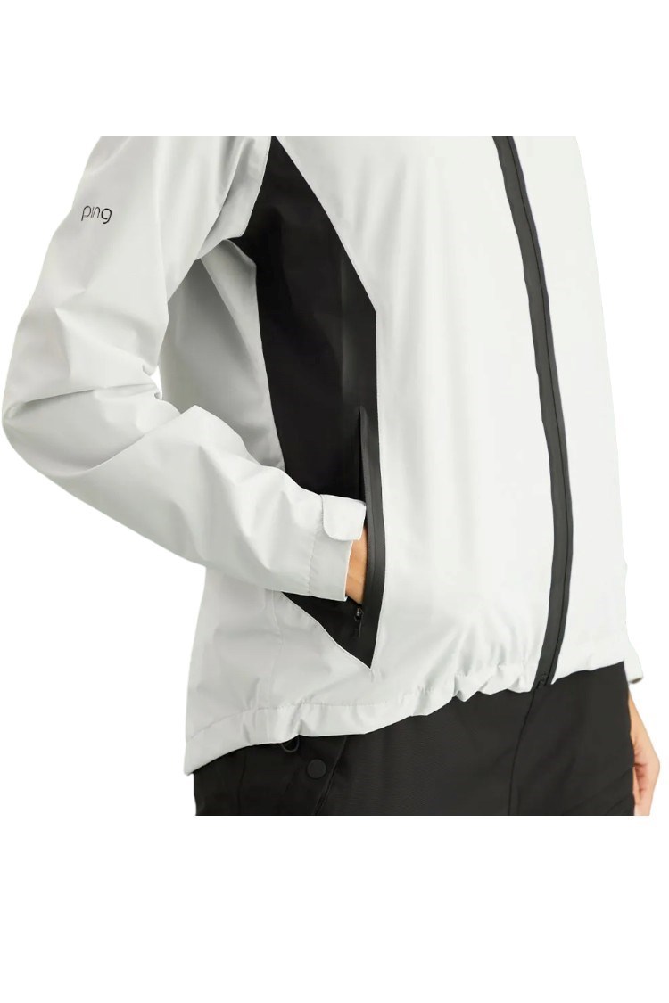 Picture of Ping ZNS Ladies Stevie Waterproof Golf Jacket - Quiet Shade / Black