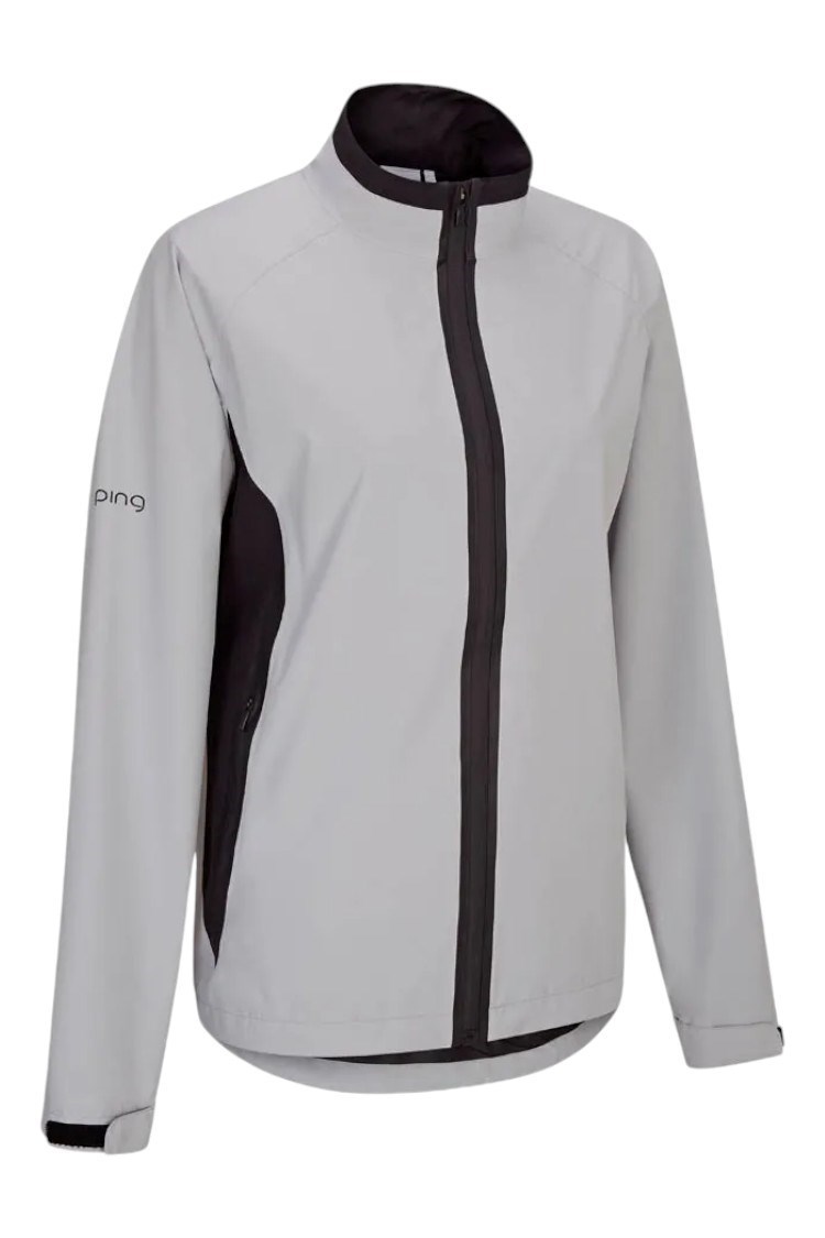 Picture of Ping ZNS Ladies Stevie Waterproof Golf Jacket - Quiet Shade / Black