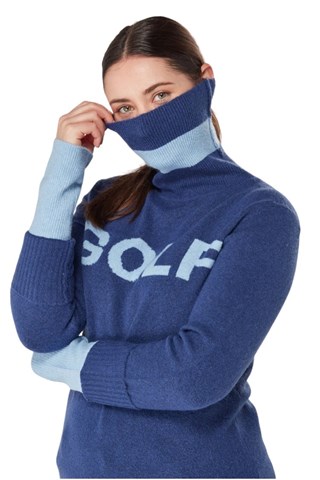 Picture of Swing out Sister zns Ladies Gigi Golf Sweater - Chambray Blue / Twilight Blue