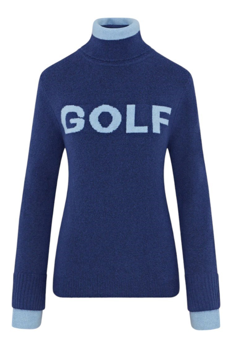 Picture of Swing out Sister zns Ladies Gigi Golf Sweater - Chambray Blue / Twilight Blue