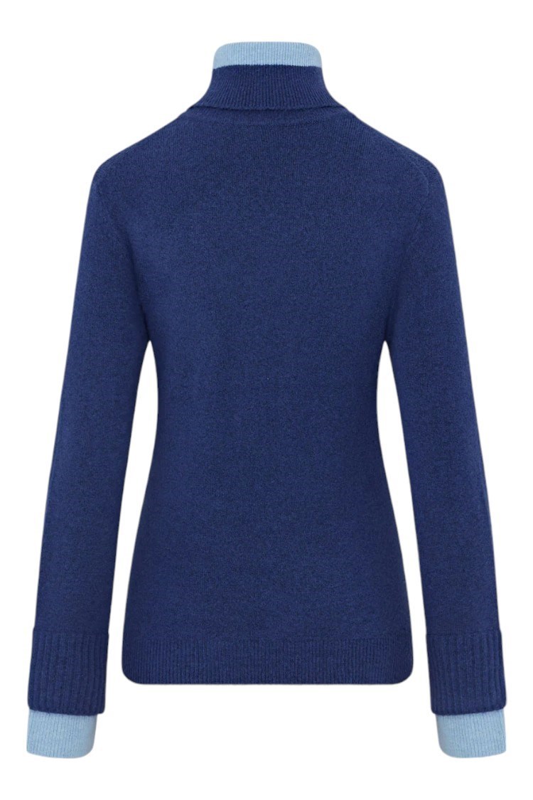 Picture of Swing out Sister zns Ladies Gigi Golf Sweater - Chambray Blue / Twilight Blue