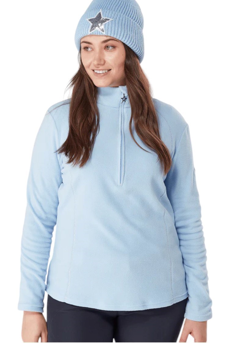 Picture of Swing out Sister Ladies Bonny 1/4 Zip Fleece - Chambray Blue 580
