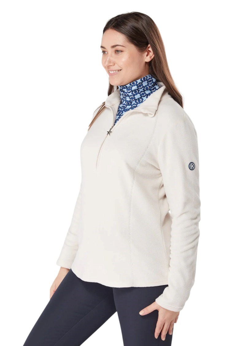 Picture of Swing out Sister Ladies Bonny 1/4 Zip Fleece - Bleached Sand 150