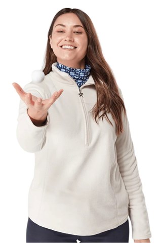 Picture of Swing out Sister Ladies Bonny 1/4 Zip Fleece - Bleached Sand 150