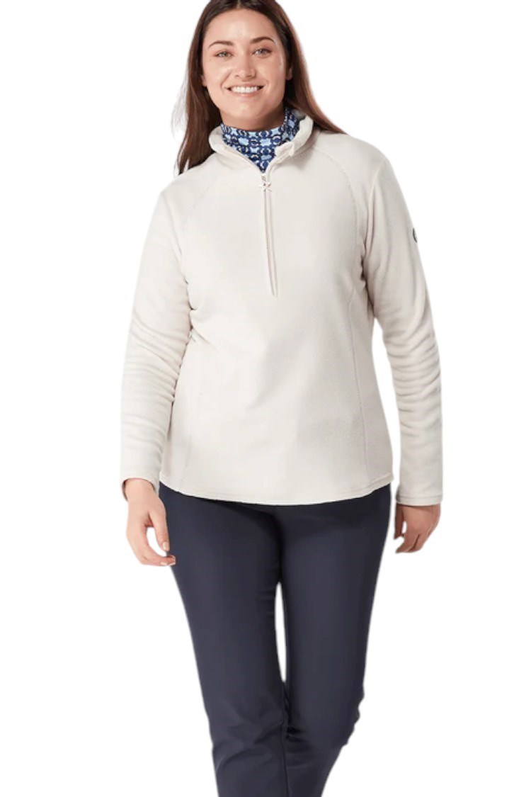 Picture of Swing out Sister Ladies Bonny 1/4 Zip Fleece - Bleached Sand 150