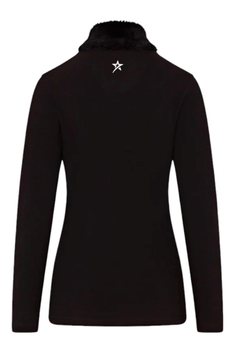 Picture of Swing out Sister Ladies Tigress Faux Fur Top - Pearl Black