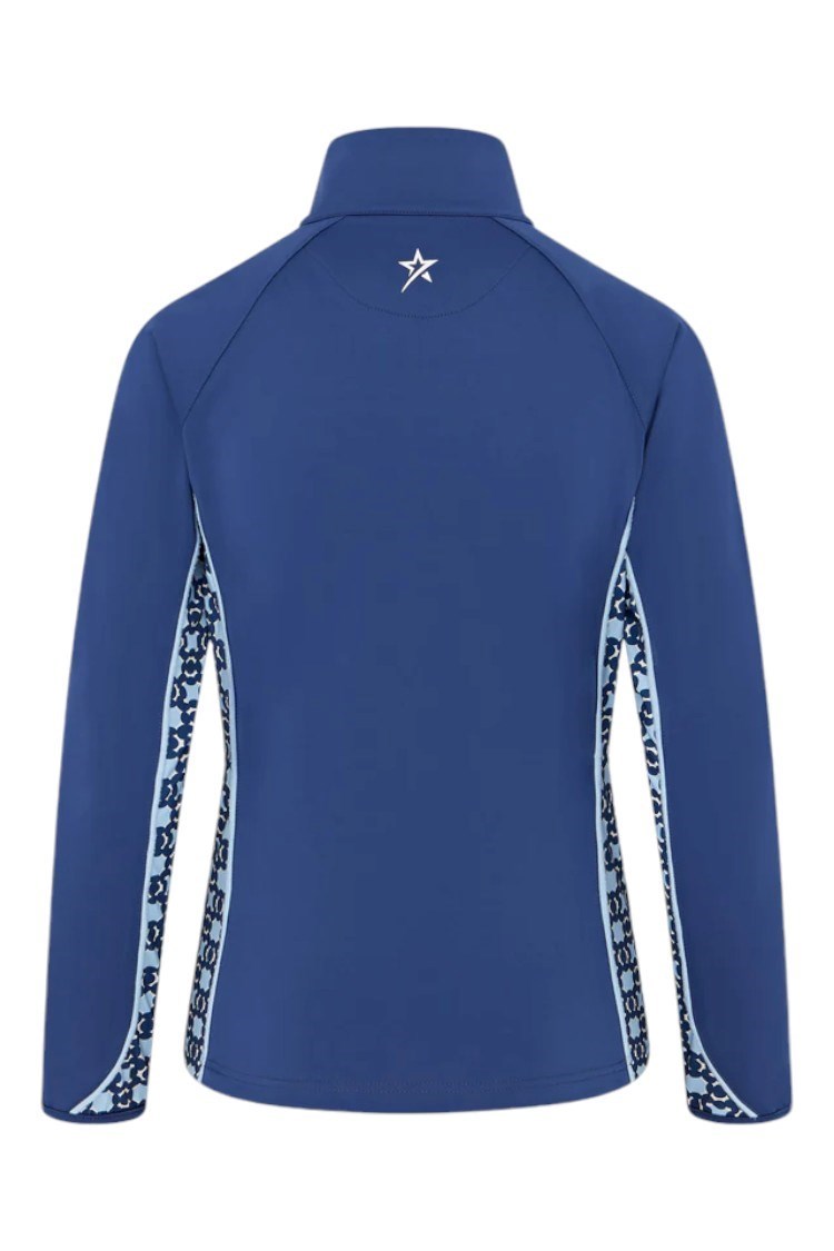 Picture of Swing out Sister Ladies Maisey 1/4 Zip Tech Midlayer - Chambray blue / Twilight Blue