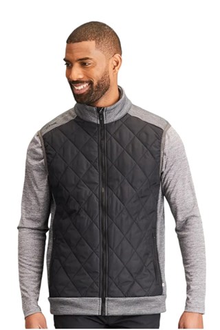 Picture of Ping zns Men's Aaran Quilted Vest / Gilet - Steel Marl / Black