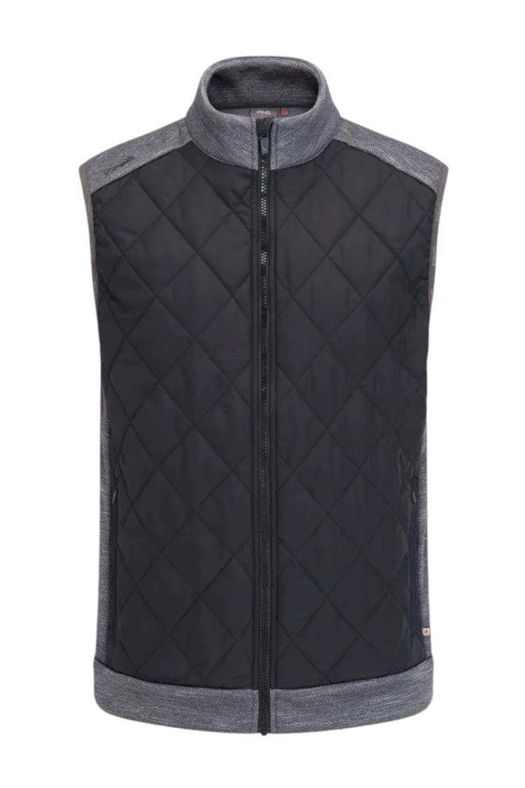 Picture of Ping zns Men's Aaran Quilted Vest / Gilet - Steel Marl / Black