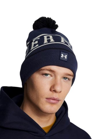 Picture of Under Armour zns Men's UA Halftime Pom Beanie - Midnight Navy / Summit White 410