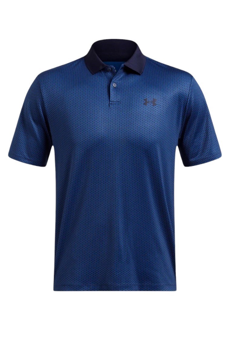 Picture of Under Armour  Men's UA Matchplay Printed Polo - Midnight Navy / Tech Blue 416