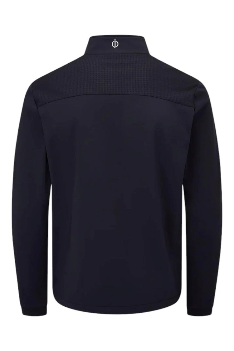 Picture of Oscar Jacobson Men's Hastings Quarter Zip Top - Black / Pewter